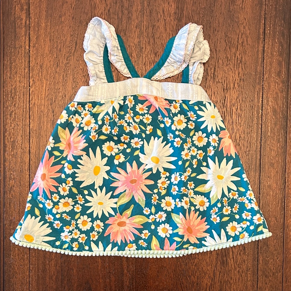 Matilda Jane Happy Florals Ruffle Strap Tunic Girl's Size 4